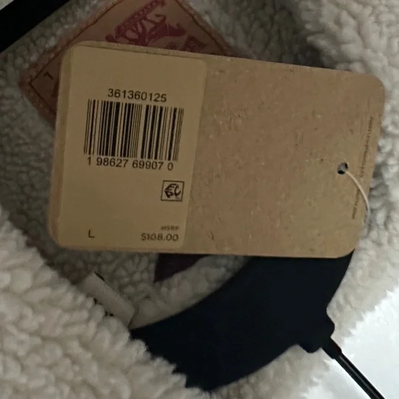 Levi's Women's Deep Red Sherpa Jean Jacket - Picture 3 of 3